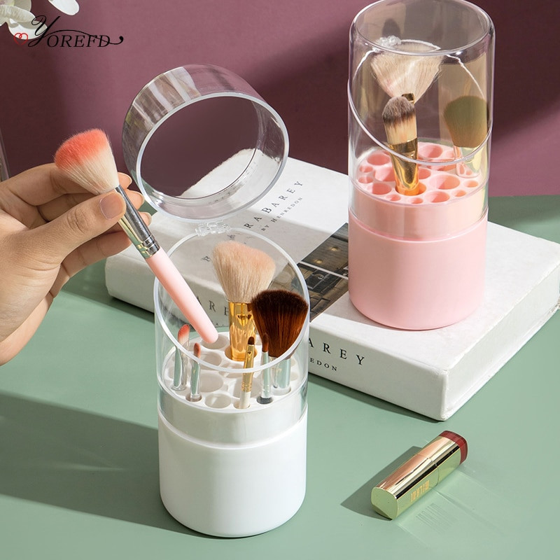 OYOREFD Creative Desktop Makeup Organizer Θήκη για πινέλο Μακιγιάζ Αδιάβροχη στη σκόνη Βάση πινέλου για σκιές ματιών Δοχείο μακιγιάζ