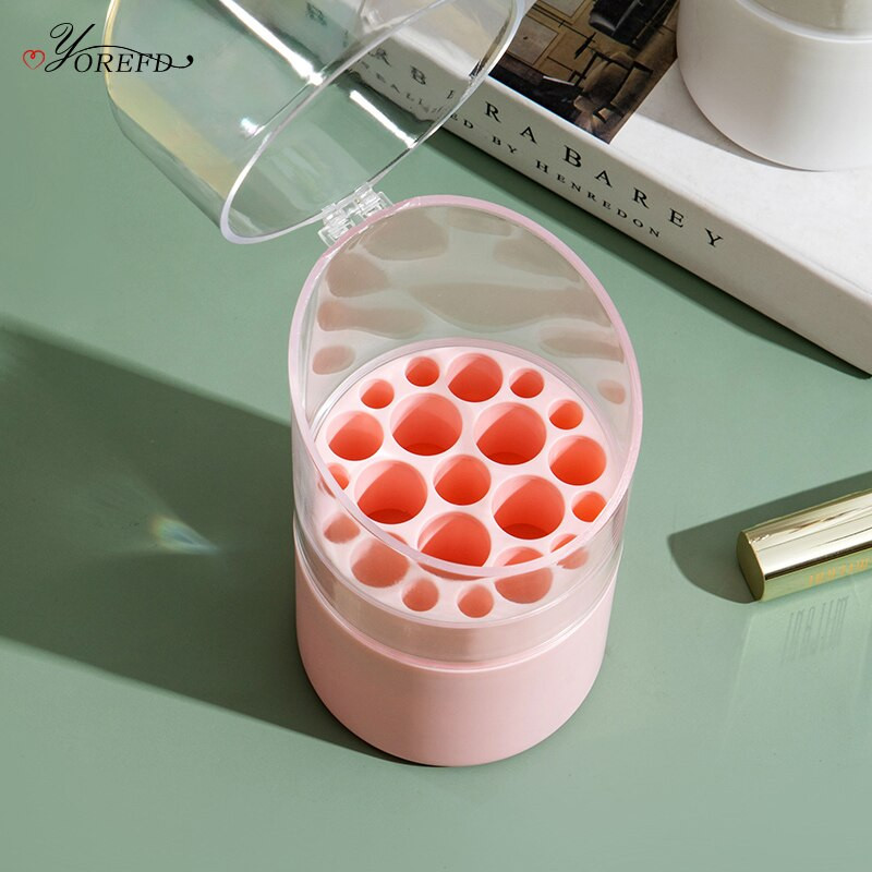OYOREFD Creative Desktop Makeup Organizer Θήκη για πινέλο Μακιγιάζ Αδιάβροχη στη σκόνη Βάση πινέλου για σκιές ματιών Δοχείο μακιγιάζ