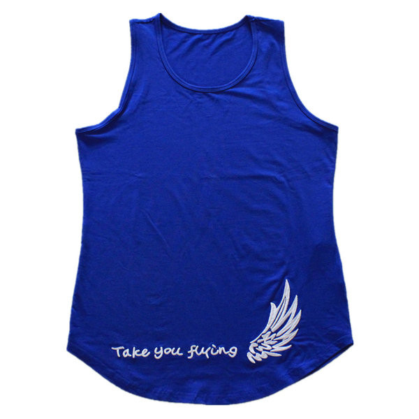 Ανδρικό casual αθλητικό τανκ με οβάλ λαιμόκοψη και επιγραφή