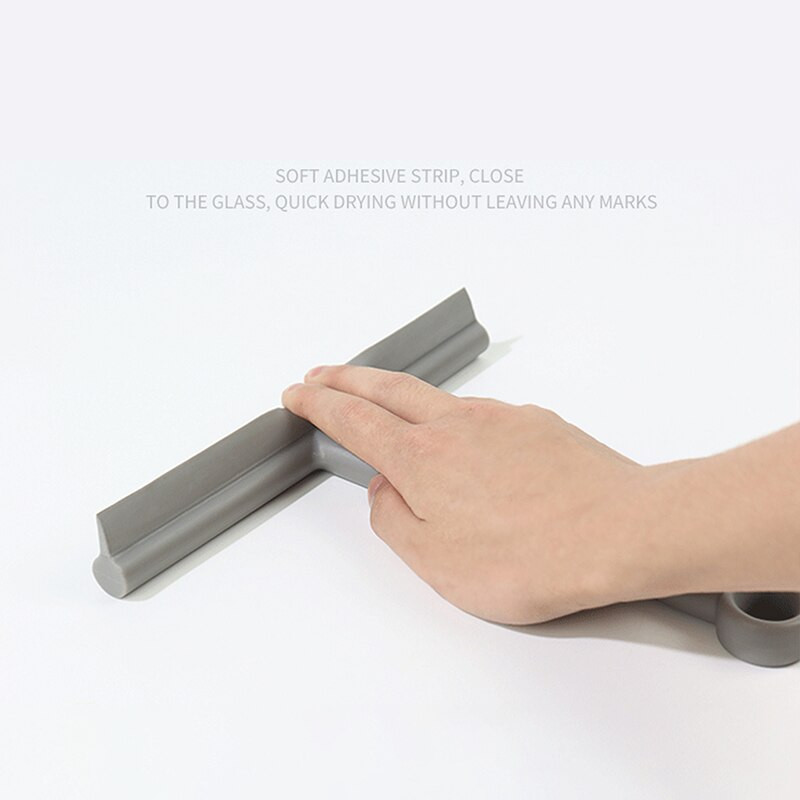 Silikono dušo valytuvas grindų ilga rankena veidrodinis sieninis stiklo valytuvas Nuimamas plovimo langų valymo vandens grandiklis