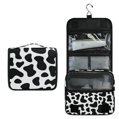 Rippuv reisi-tualett-tarvete kott Leopard Print meigikohver Kosmeetikakott Suure mahutavusega kokkupandav kaasaskantav pesukott hoiukoti korraldaja