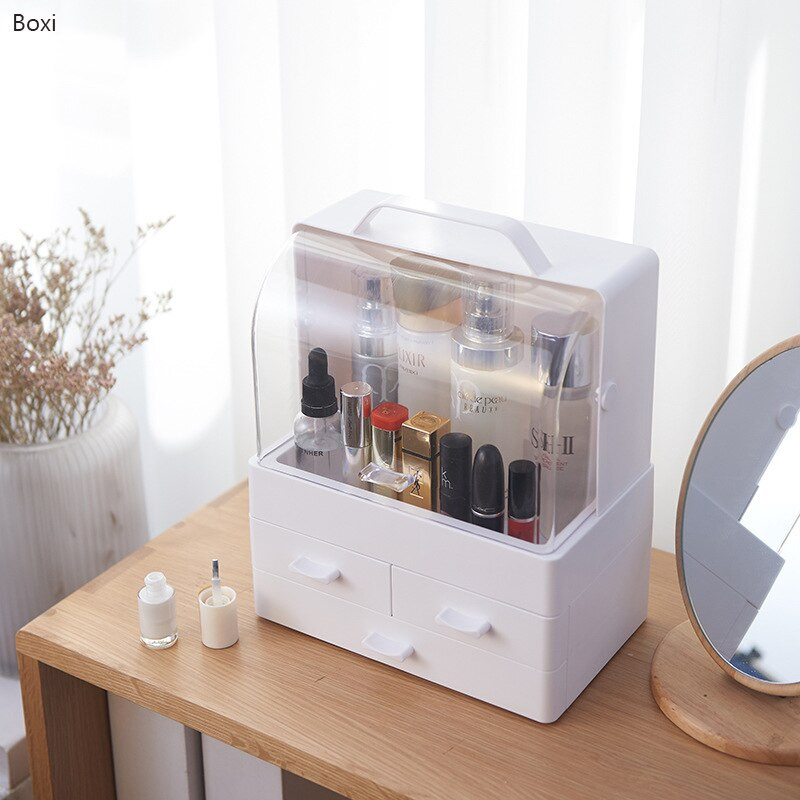 Boxi Multi-layer Drawer Makeup Organizer Διάφανο πλαστικό κουτί αποθήκευσης καλλυντικών Επιτραπέζιο κουτί κοσμημάτων με βερνίκι νυχιών