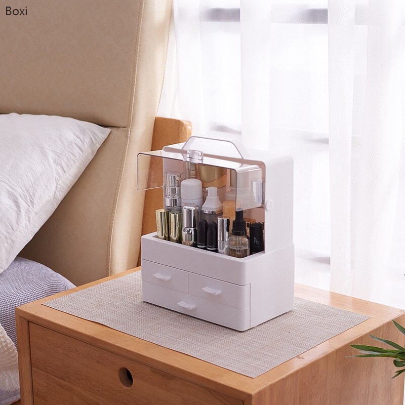 Boxi Multi-layer Drawer Makeup Organizer Διάφανο πλαστικό κουτί αποθήκευσης καλλυντικών Επιτραπέζιο κουτί κοσμημάτων με βερνίκι νυχιών