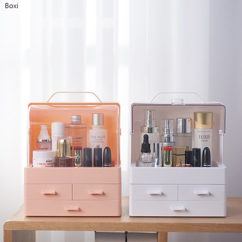 Boxi Multi-layer Drawer Makeup Organizer Διάφανο πλαστικό κουτί αποθήκευσης καλλυντικών Επιτραπέζιο κουτί κοσμημάτων με βερνίκι νυχιών