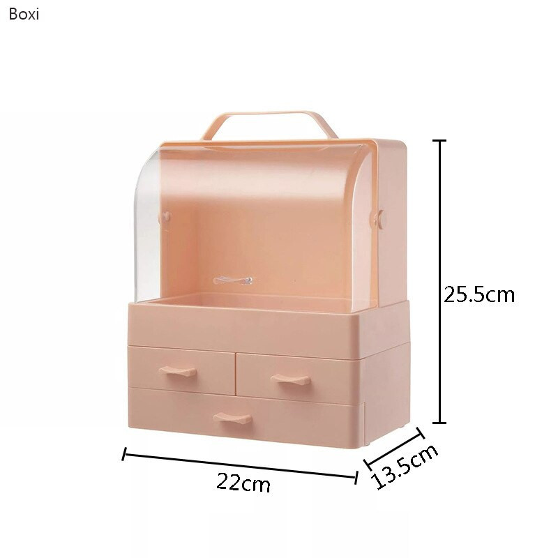 Boxi Multi-layer Drawer Makeup Organizer Διάφανο πλαστικό κουτί αποθήκευσης καλλυντικών Επιτραπέζιο κουτί κοσμημάτων με βερνίκι νυχιών