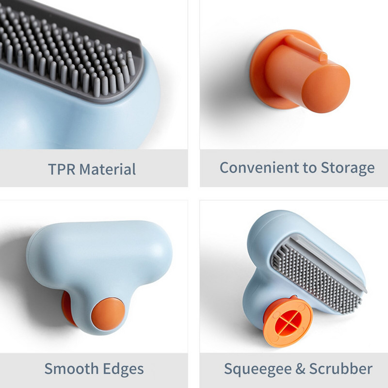Mini Glass Squeegee Squeegee Scrubber Scraper Window Βούρτσα με αυτοκόλλητο Εργαλείο καθαρισμού τζαμιού οικιακού τζαμιού για καθρέφτη μπάνιου