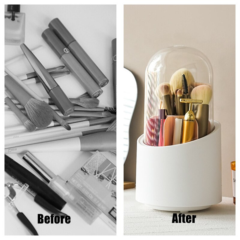 Meigipintslihoidik Potipurk Hoiukast Plastikust Säilitusmahuti Vannitoa Organisatsioon Akrüülist meigivahend pintslite jaoks