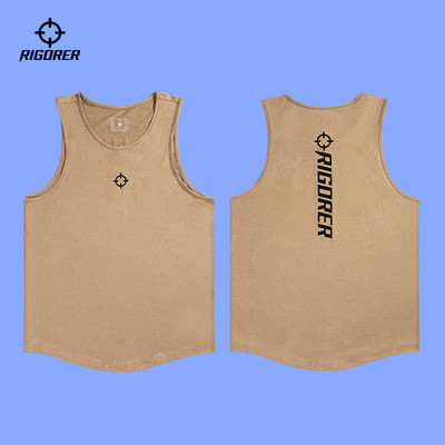 Ανδρικό αθλητικό φανελάκι με τυπωμένη επιγραφή