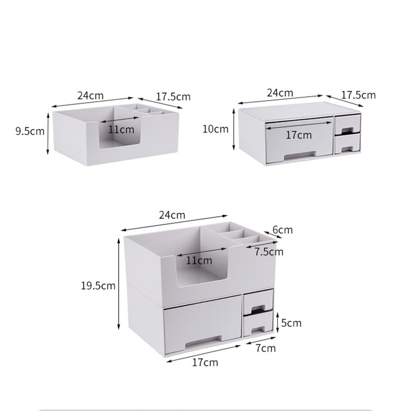 Didelės talpos kosmetikos laikymo dėžutė makiažo stalčiaus laikiklis papuošalų nagų lako makiažo talpykla darbalaukio smulkmenų laikymo dėžutė