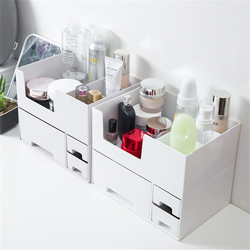 Didelės talpos kosmetikos laikymo dėžutė makiažo stalčiaus laikiklis papuošalų nagų lako makiažo talpykla darbalaukio smulkmenų laikymo dėžutė