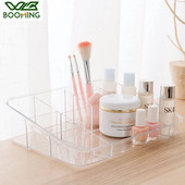 WBBOOMING Διαφανές κουτί αποθήκευσης πολλαπλών τμημάτων Τραπέζι καλλυντικών αποθήκευσης Γραφείο γραφείου πλαστικές οργανώσεις μακιγιάζ