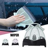 Εργαλείο καθαρισμού τζαμιών αυτοκινήτου PP Ευέλικτο επαναχρησιμοποιήσιμο υαλοκαθαριστήρα διπλού στρώματος Πολυλειτουργικό μαντηλάκι καθαρισμού οικιακής χρήσης HANW88