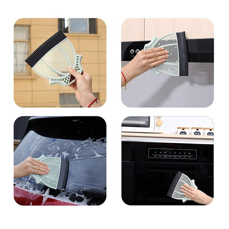 Εργαλείο καθαρισμού τζαμιών αυτοκινήτου PP Ευέλικτο επαναχρησιμοποιήσιμο υαλοκαθαριστήρα διπλού στρώματος Πολυλειτουργικό μαντηλάκι καθαρισμού οικιακής χρήσης HANW88