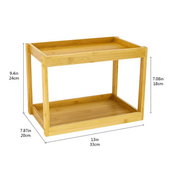 Organizer Μακιγιάζ Bamboo Bathroom Shelf For Cosmetics Perfume Lipstick Skincare Organizers Bathroom Countertop Organizer