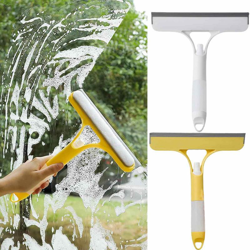 Racletă de sticlă de duș Racletă pentru oglindă din sticlă de mașină pentru duș Instrument multifuncțional de curățare a casei cu două fețe cu udator pt.