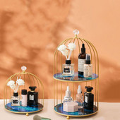 Organizatoare pentru dulap de baie Recipiente pentru machiaj Cușcă de păsări Birou de machiaj Cutie pentru cosmetice Suport de depozitare pentru ruj Produse de îngrijire a pielii