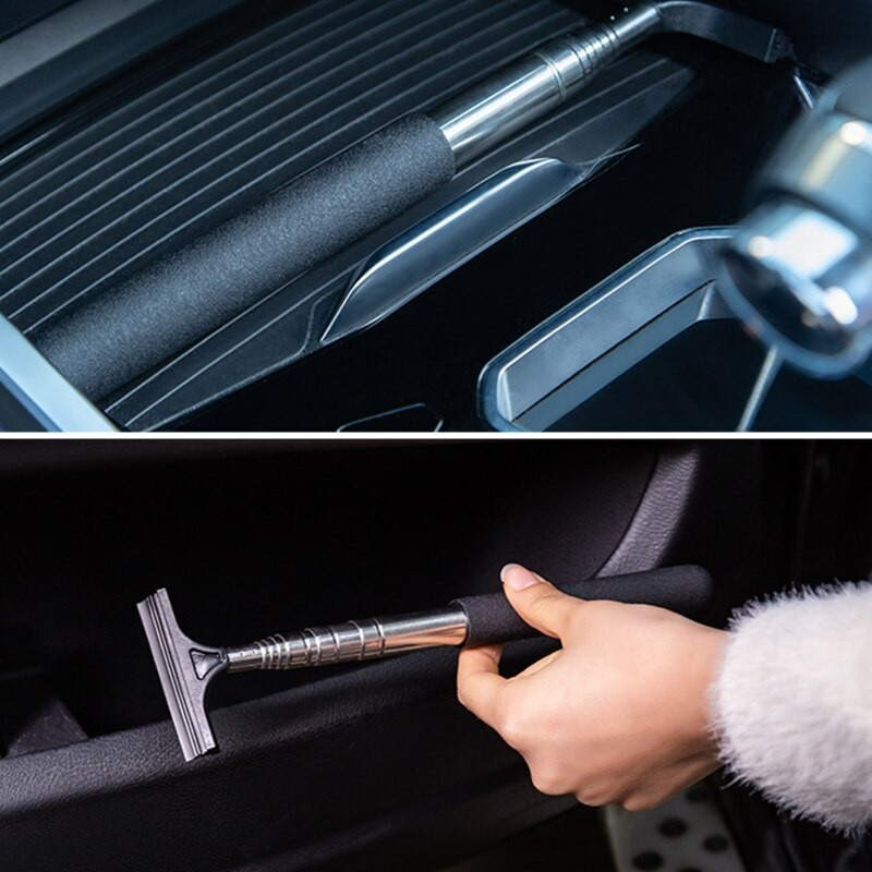 T84E Stergator portabil retractabil pentru oglinda retrovizoare Sterge rapid ceata de apa Murdarie Instrument de curatare a stergatorului de sticla pentru oglinda auto auto