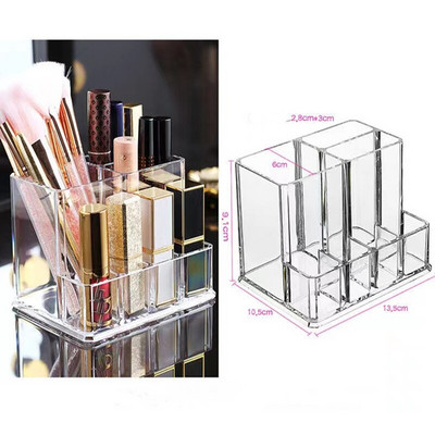 Θήκη για πινέλο μακιγιάζ Ακρυλικό κουτί κραγιόν Crystal Rotating Cosmetic Beauty Θήκη αποθήκευσης αυγών για organizer μπάνιου Δωρεάν αποστολή