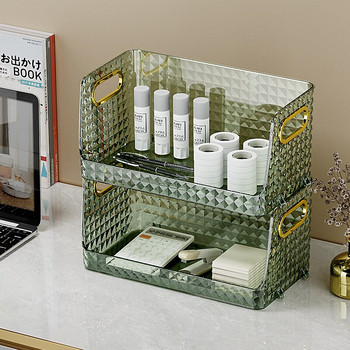 Луксозен козметичен органайзер за баня Скрин Спалня Устойчиви органайзери за грим Тава за съхранение Органайзер за грим Кутия