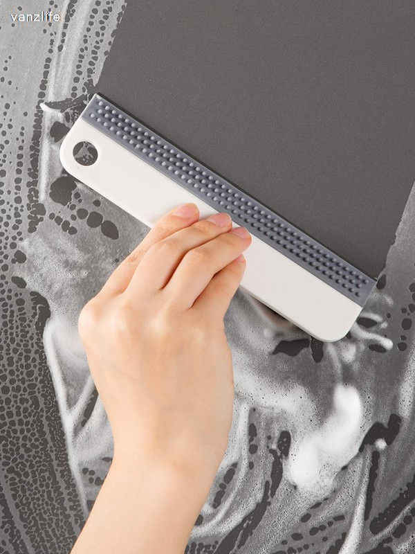 vanzlife Wipe stakleni artefakt mini brisač za kućanstvo četka za čišćenje kupaonskih pločica očistite prozore meko ljepilo zrcalna ploča