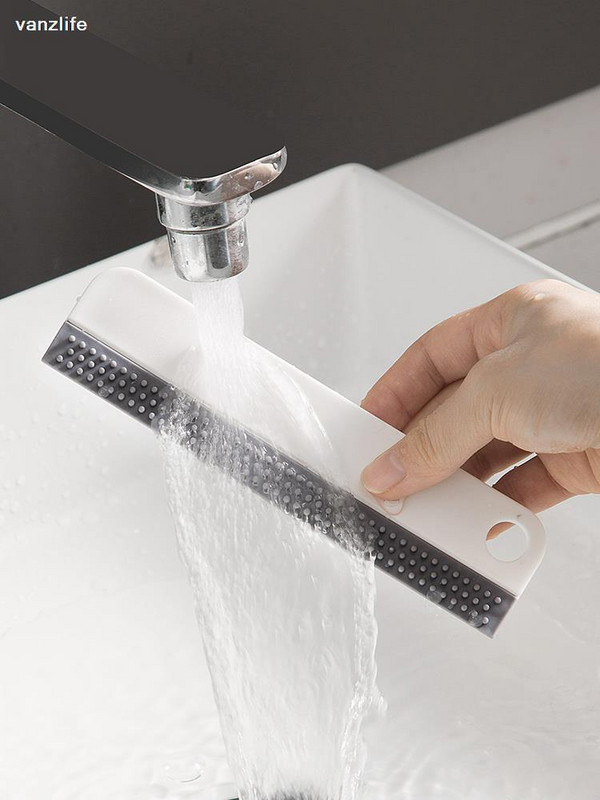 vanzlife Wipe stakleni artefakt mini brisač za kućanstvo četka za čišćenje kupaonskih pločica očistite prozore meko ljepilo zrcalna ploča