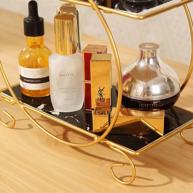 Iron Art Nordic Style Rack Huulepulk Parfüüm Kosmeetiline Nahahooldustoode Säilitusrest Viimistluslaud Rack Storag