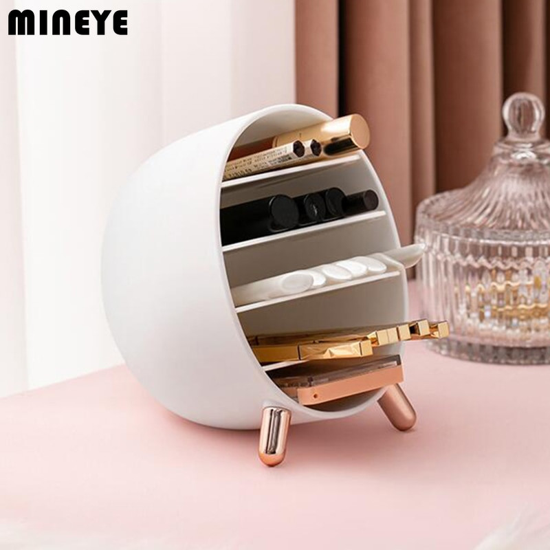 Fashion Desktop Cosmetics Storage Rack Boxes Κραγιόν με μολύβι φρυδιών Σκιά ματιών Μακιγιάζ για τα χείλη Βερνίκι νυχιών Luxury 5 Grids Ράφι