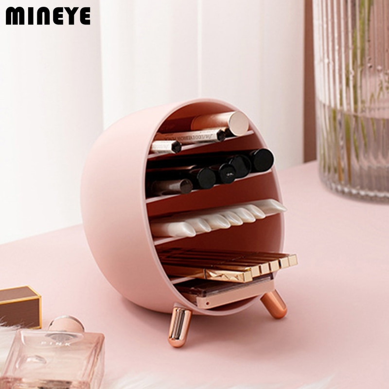 Fashion Desktop Cosmetics Storage Rack Boxes Κραγιόν με μολύβι φρυδιών Σκιά ματιών Μακιγιάζ για τα χείλη Βερνίκι νυχιών Luxury 5 Grids Ράφι