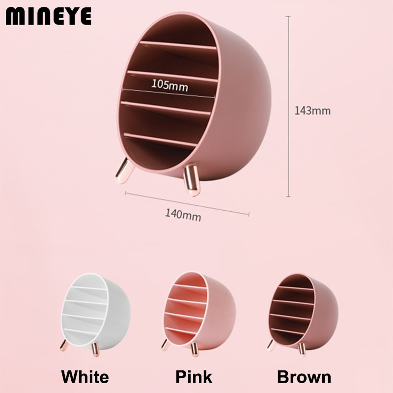 Fashion Desktop Cosmetics Storage Rack Boxes Κραγιόν με μολύβι φρυδιών Σκιά ματιών Μακιγιάζ για τα χείλη Βερνίκι νυχιών Luxury 5 Grids Ράφι