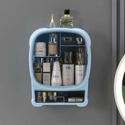 Kosmeetikatoodete hoiukarp Seinale riputatav Tasuta Punch Nahahooldustooted Vannitoa sahtli tüüp Tolmu- ja niiskuskindel korraldaja