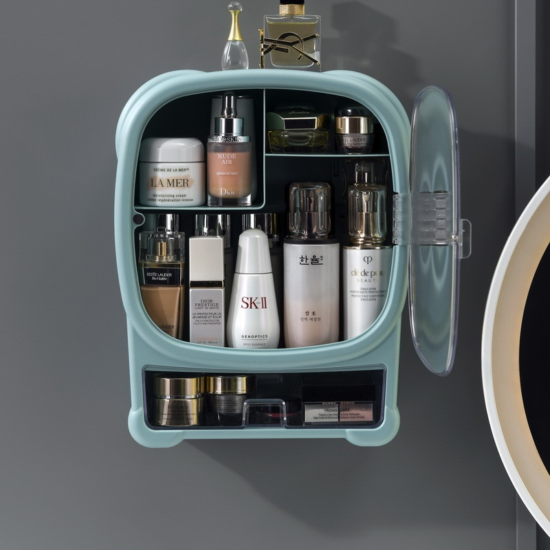 Kosmeetikatoodete hoiukarp Seinale riputatav Tasuta Punch Nahahooldustooted Vannitoa sahtli tüüp Tolmu- ja niiskuskindel korraldaja