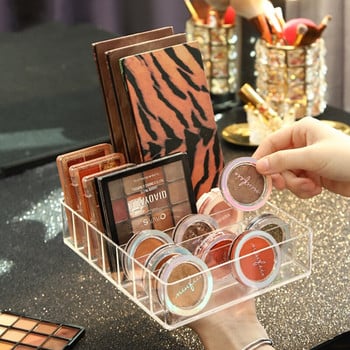 7 Grids Eyeshadow Storage Tray Makeup Organizer Box Desk Συρτάρι αποθήκευσης καλλυντικών Διαφανές πλαστικό ράφι για κραγιόν σε σκόνη ρουζ