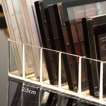7 Grids Eyeshadow Storage Tray Makeup Organizer Box Desk Συρτάρι αποθήκευσης καλλυντικών Διαφανές πλαστικό ράφι για κραγιόν σε σκόνη ρουζ