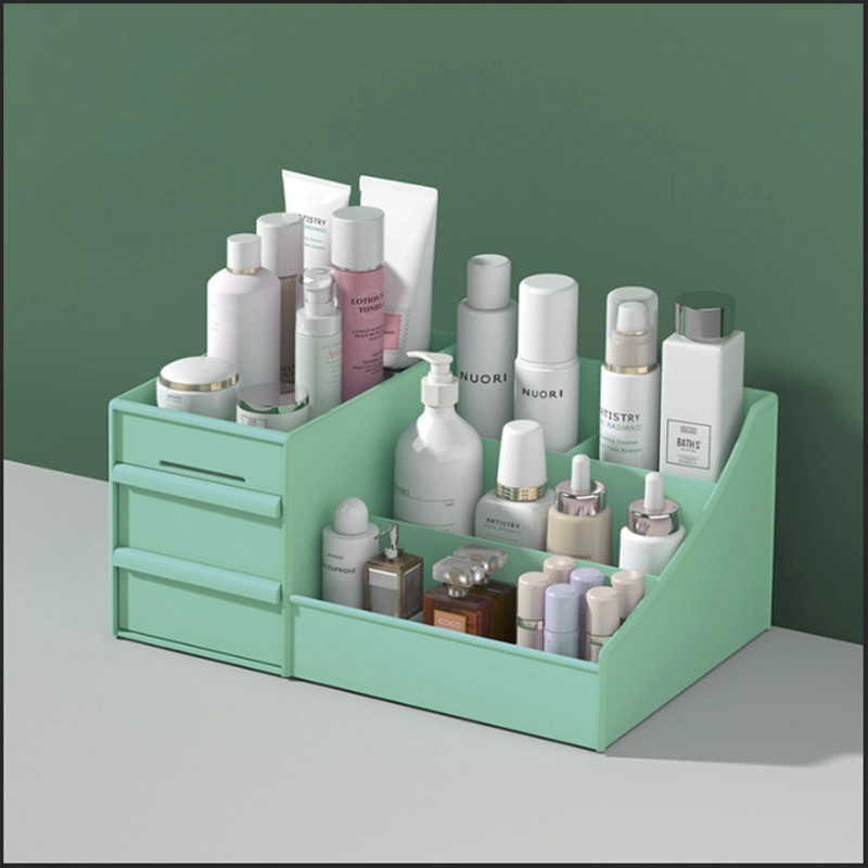 Didelio tūrio kosmetikos laikymo dėžutės Makiažo laikymo dėžutė kosmetikai Sieninė plastikinė makiažo priemonė papuošalų stalčių talpykla