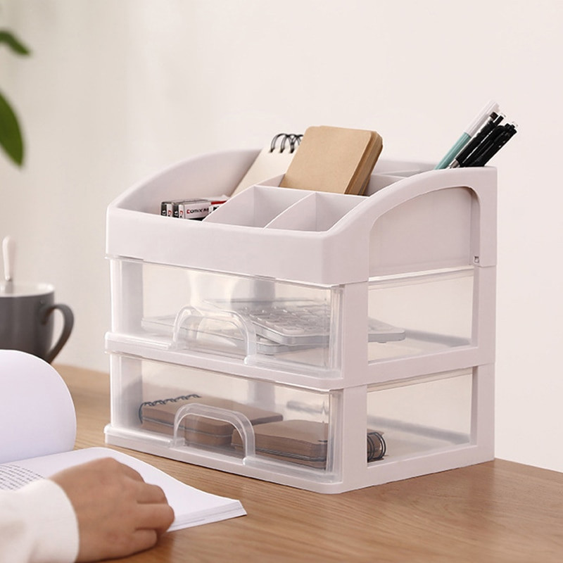 Organizator coreean de machiaj cu 2/3/4 straturi Cutie de depozitare pentru cosmetice de birou Organizator de sertar de machiaj de capacitate mare pentru articole diverse de bijuterii