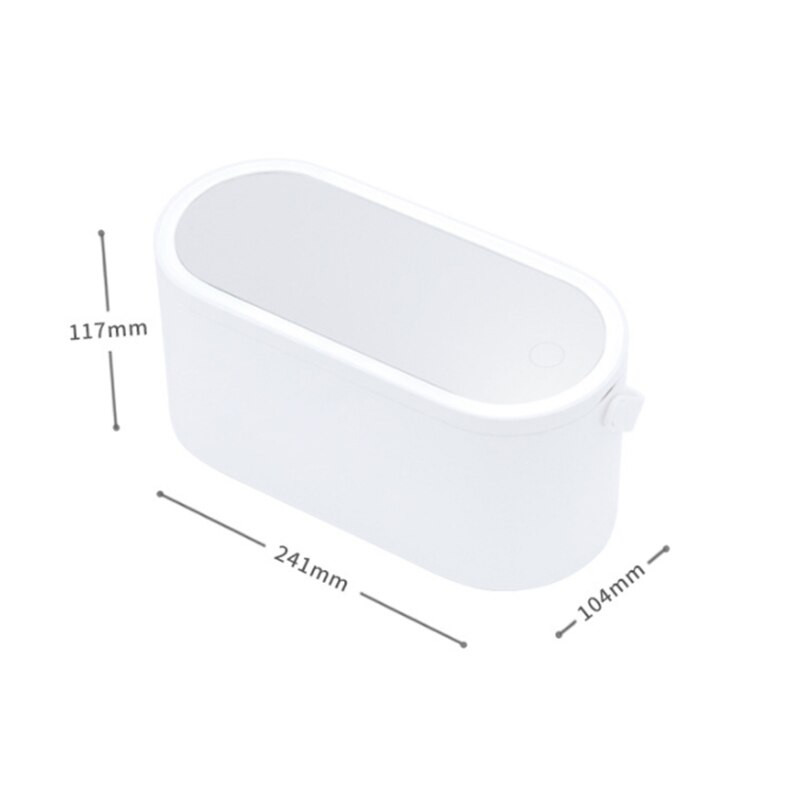 WBBOOMING Carcasă portabilă de machiaj cu lampă oglindă de machiaj Depozitare machiaj de călătorie Masă de toaletă Ruj Organizator de depozitare pentru îngrijirea pielii