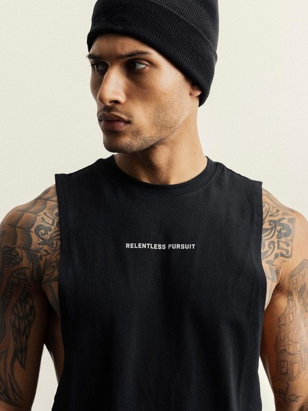 Muška ležerna majica bez rukava s natpisom