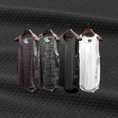 Sportska muška majica bez rukava s ovalnim izrezom