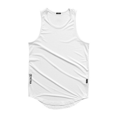 Sportska muška majica bez rukava s ovalnim izrezom