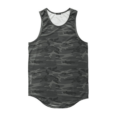 Sportska muška majica bez rukava s ovalnim izrezom