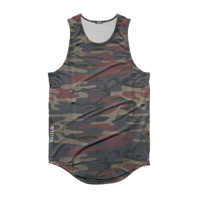 Sportska muška majica bez rukava s ovalnim izrezom