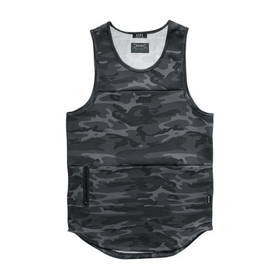 Maieu de camuflaj pentru bărbați, cu buzunar și fermoar