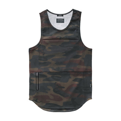 Maieu de camuflaj pentru bărbați, cu buzunar și fermoar