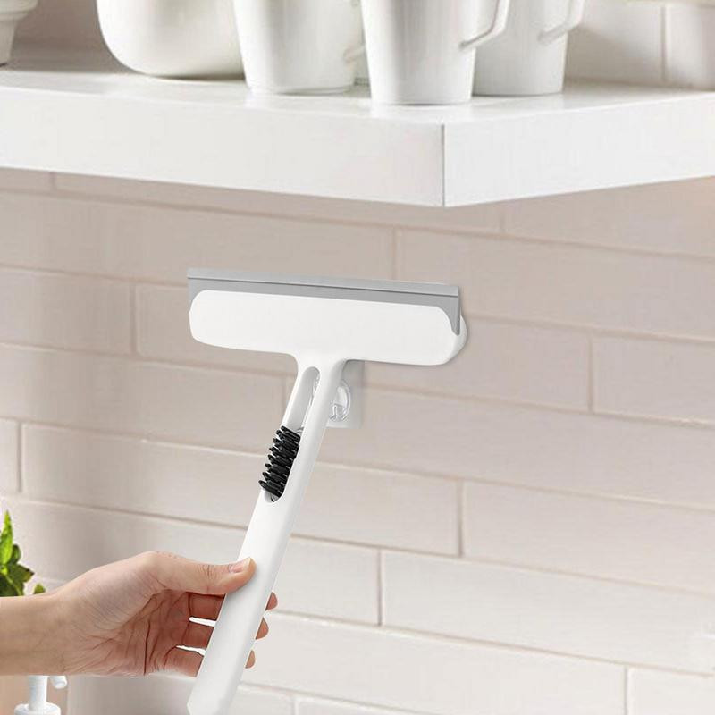 Perie multifuncțională pentru geamuri Dispozitiv de curățare a geamului cu două fețe Racletă Perie de curățare Praf de ferestre Instrument de curățare a casei auto