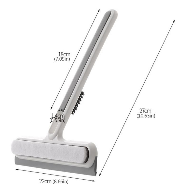 Perie multifuncțională pentru geamuri Dispozitiv de curățare a geamului cu două fețe Racletă Perie de curățare Praf de ferestre Instrument de curățare a casei auto