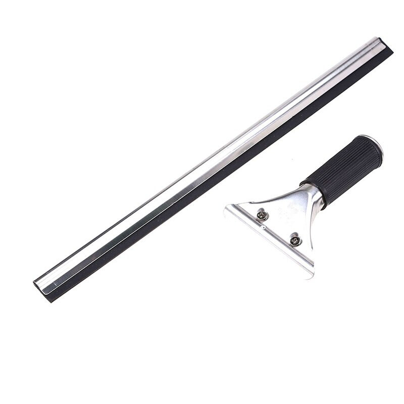 1pc racletă de ferestre din oțel inoxidabil, instrument de curățare a ștergătoarelor de sticlă, racletă de geamuri, curățător de duș, bandă de cauciuc pentru oglinda mașinii