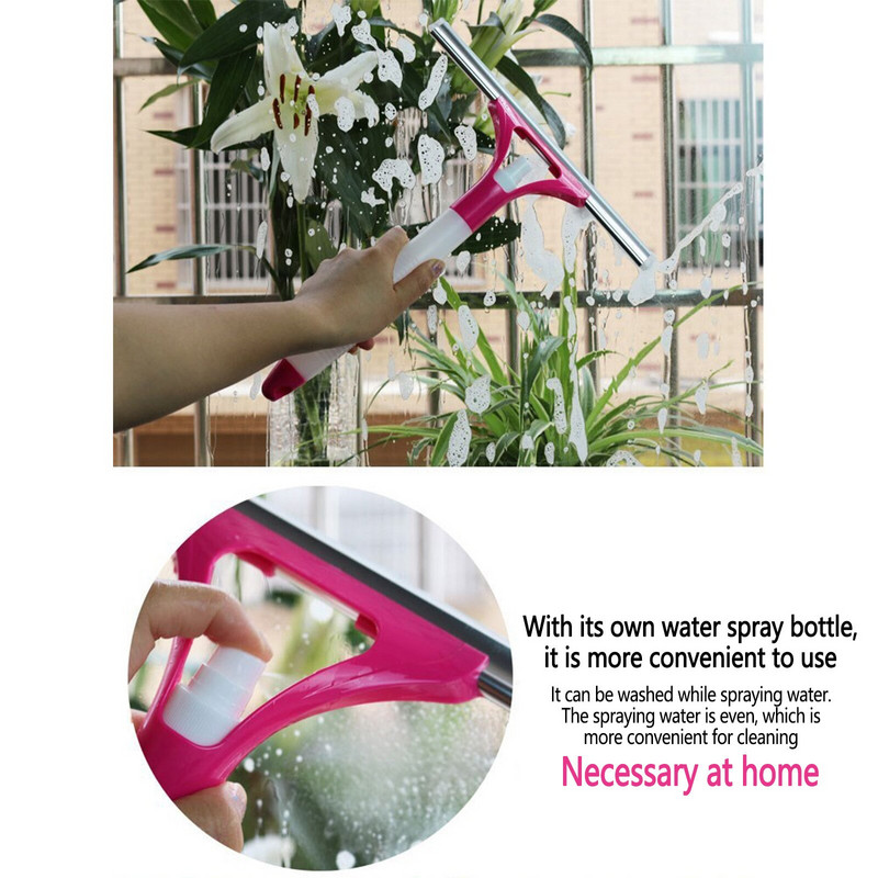 Instrument de curățare a geamurilor de geamuri de demontare pe două fețe Dispozitiv de curățare a geamurilor Racletă Mop Racletă ștergător cu sticlă de pulverizare cu apă