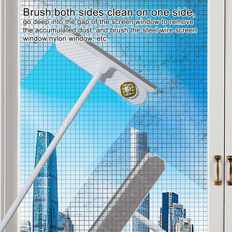 Soluție de curățare a geamurilor 2 în 1 Stergător retractabil pentru curățarea parbrizului Instrument de curățare multifuncțional de uz casnic pentru plăci de sticlă și multe altele