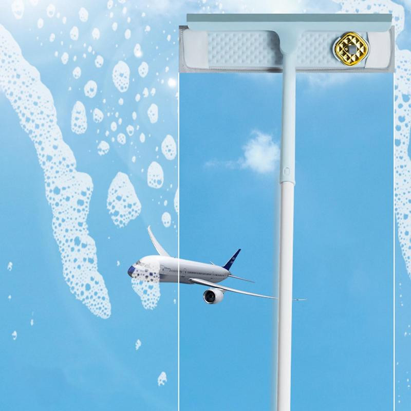 Soluție de curățare a geamurilor 2 în 1 Stergător retractabil pentru curățarea parbrizului Instrument de curățare multifuncțional de uz casnic pentru plăci de sticlă și multe altele