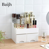 Carcasă pentru machiaj, cutie pentru bijuterii, sertare organizatoare, cutie de depozitare pentru cosmetice din plastic, suport perie de machiaj, organizatoare pentru machiaj